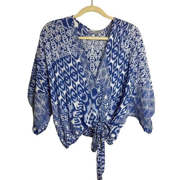 Sea Lustre Blue Kimono Style Wrap Top O/S - Picture 1 of 4